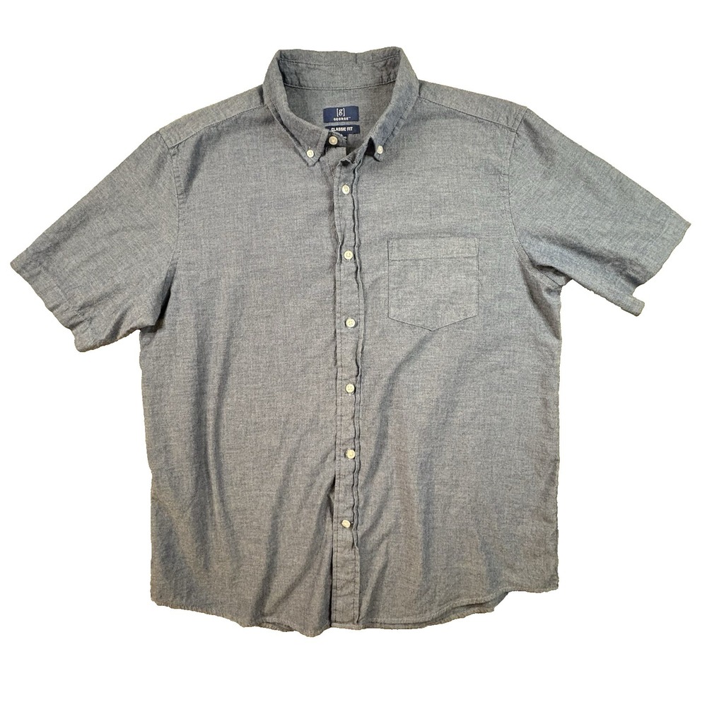 George‎ Men's L SS Chambray Classic Fit SEE DESCRIPTION